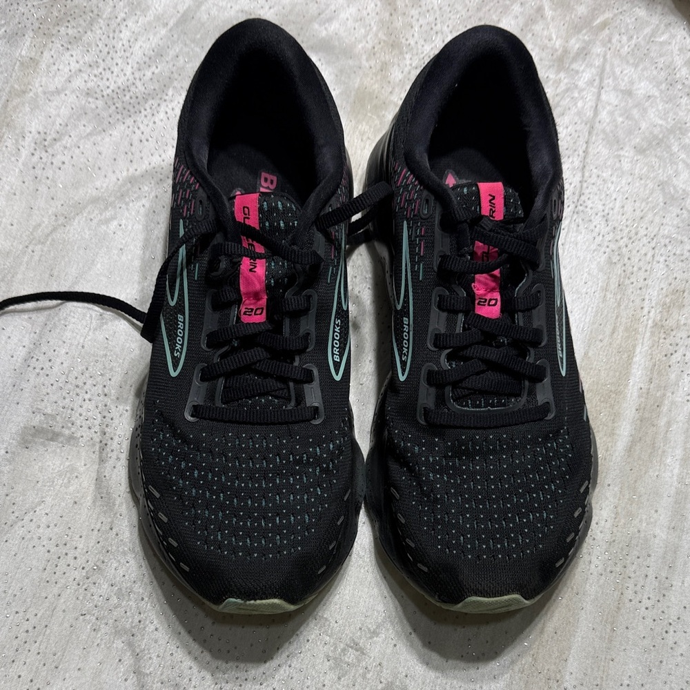 Brooks Glycerin 20 Womens Sz 9.5 Medium Black Running Shoes Athletic Sneakers